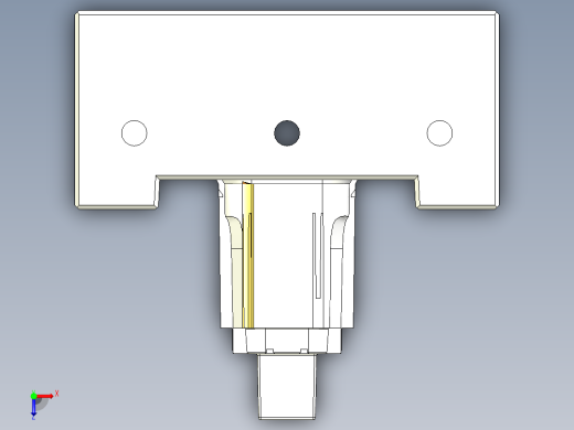 三板模前模斜顶后模斜顶模具图俯视缩略图