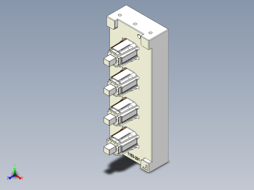 三板模前模斜顶后模斜顶模具图正等轴测缩略图
