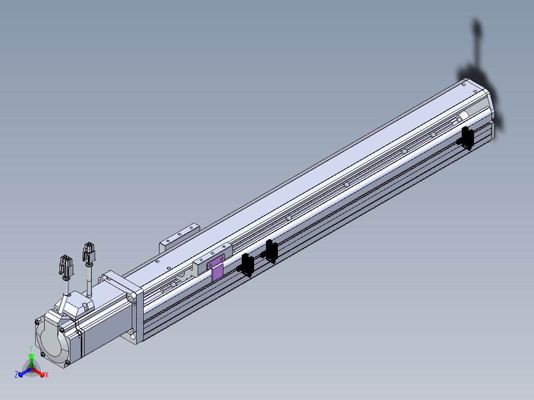 东锦丝杆传动-直线滑台模组DH60-L10-S400-BC-T400-C3主视图