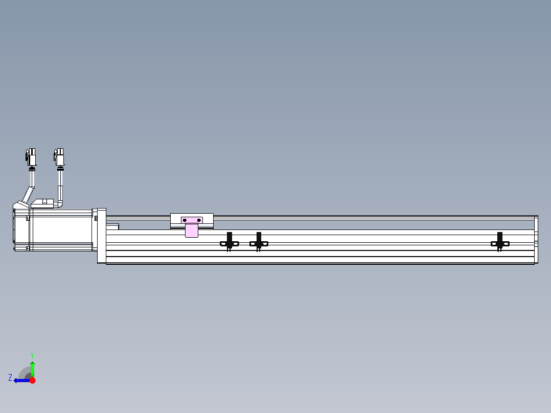 东锦丝杆传动-直线滑台模组DH60-L10-S400-BC-T400-C3右视图