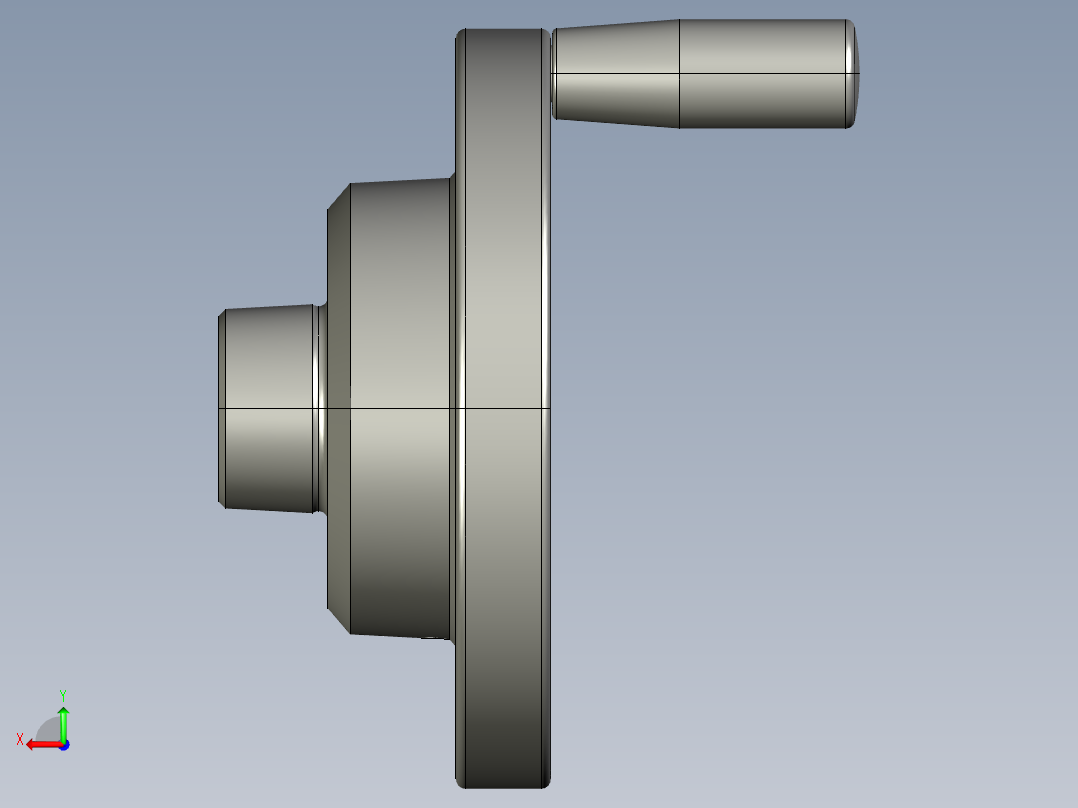 手輪(安裝重力指示器用)SHK-3D多系列多零件图纸模型后视图