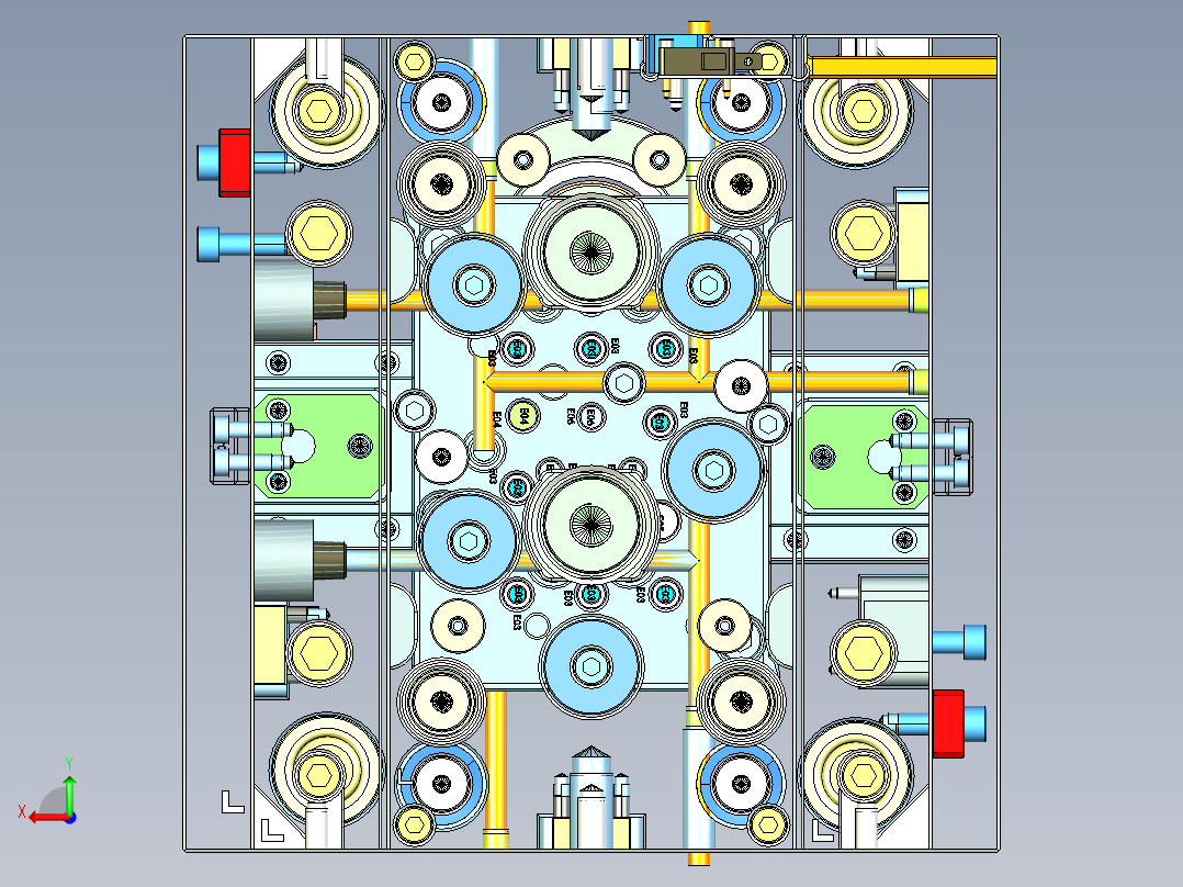 化妆品塑胶模具后视图