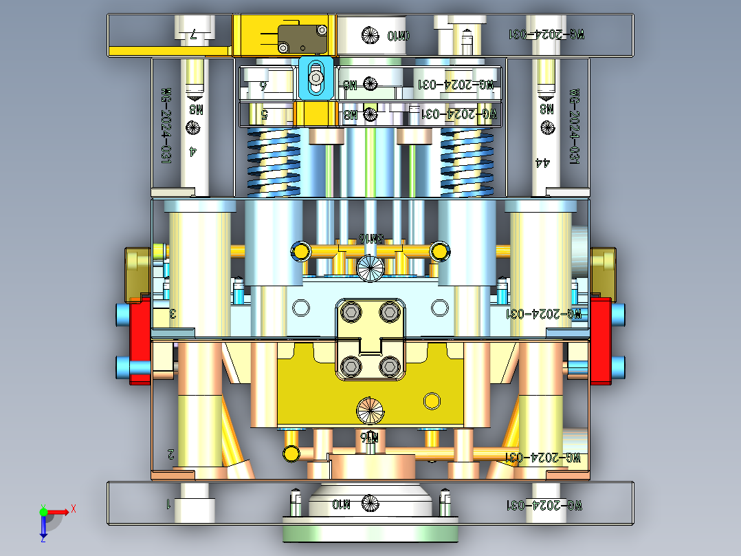 化妆品塑胶模具俯视图