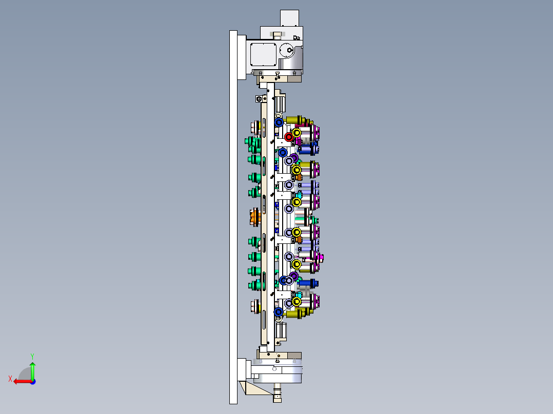 型材边框四轴液压夹具后视图