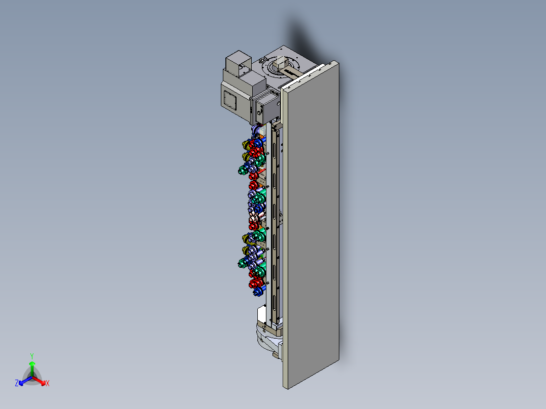 型材边框四轴液压夹具正等轴测图