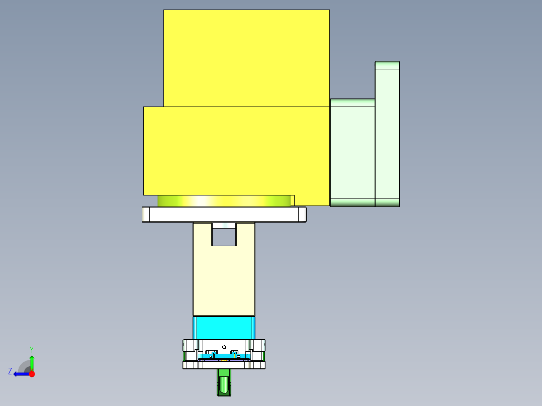 X3-笔记本CNC工装夹具三维模型CNC6-0730右视图