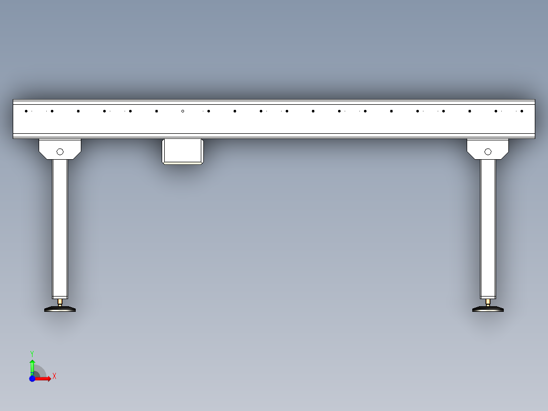全自动打标打包包装线creo前视图