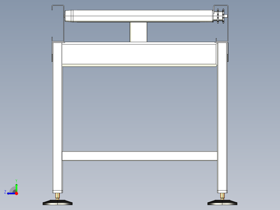 全自动打标打包包装线creo右视图