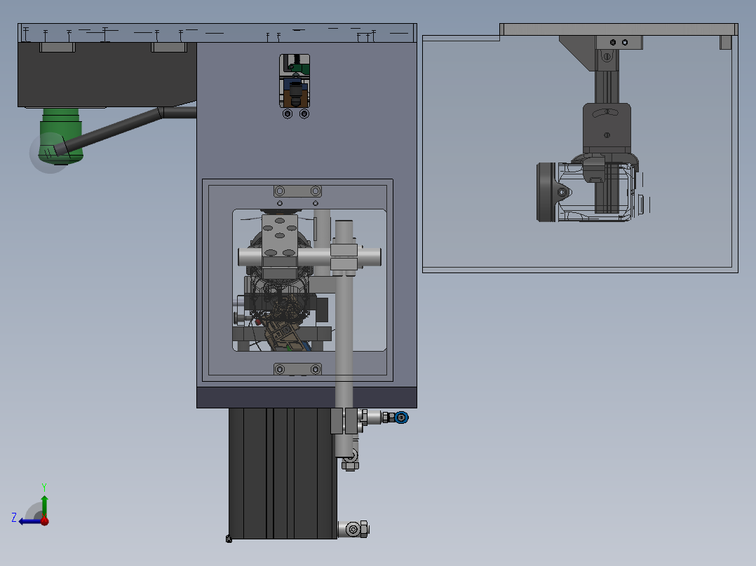 手柄装配设备sw16可编辑右视图