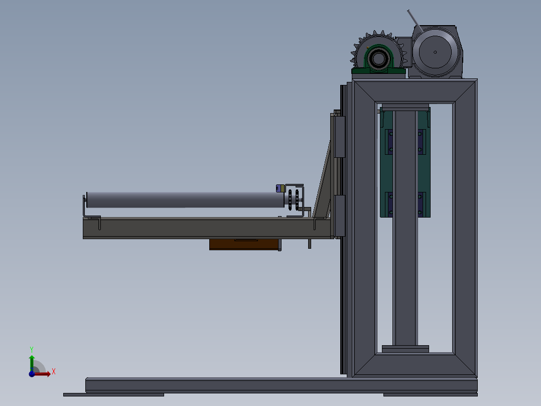 顶升移栽升降机 sw17可编辑前视图