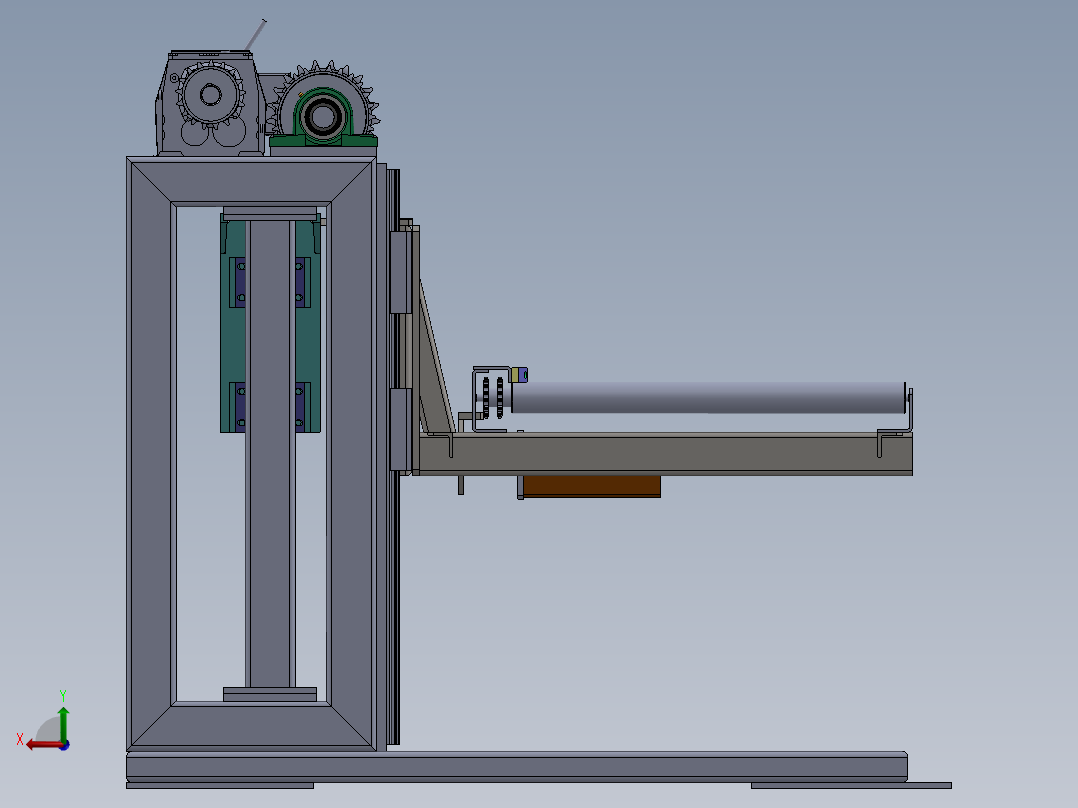 顶升移栽升降机 sw17可编辑后视图