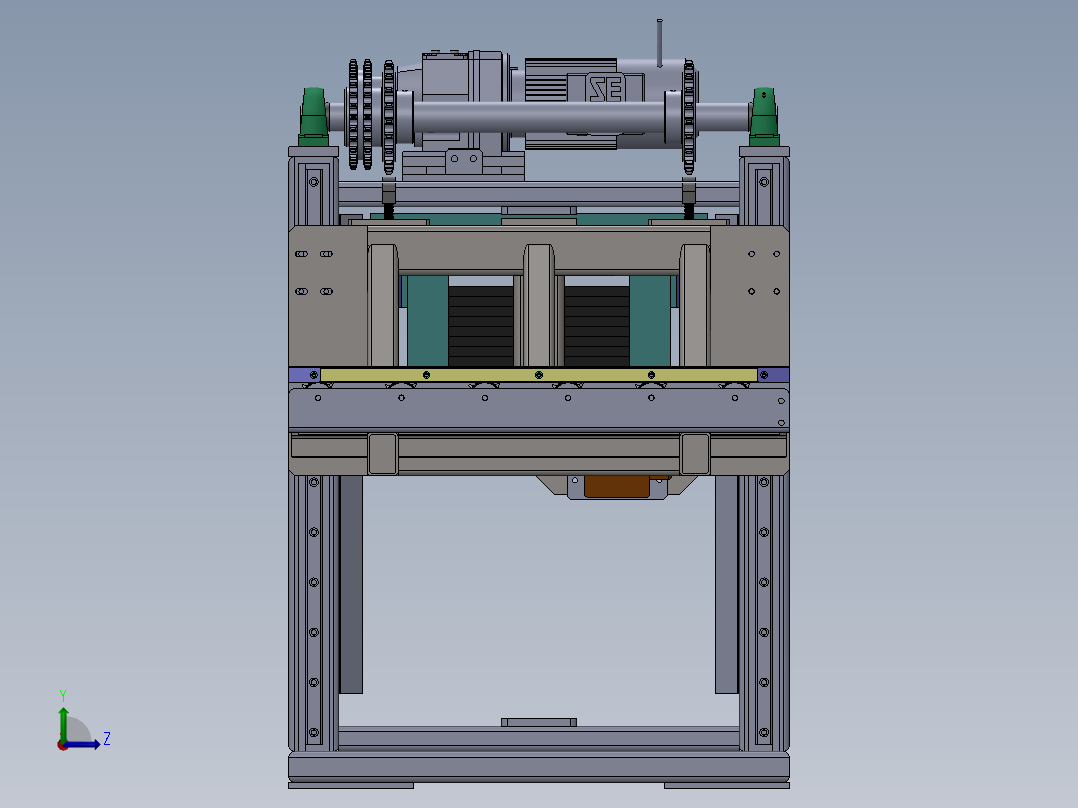 顶升移栽升降机 sw17可编辑左视图