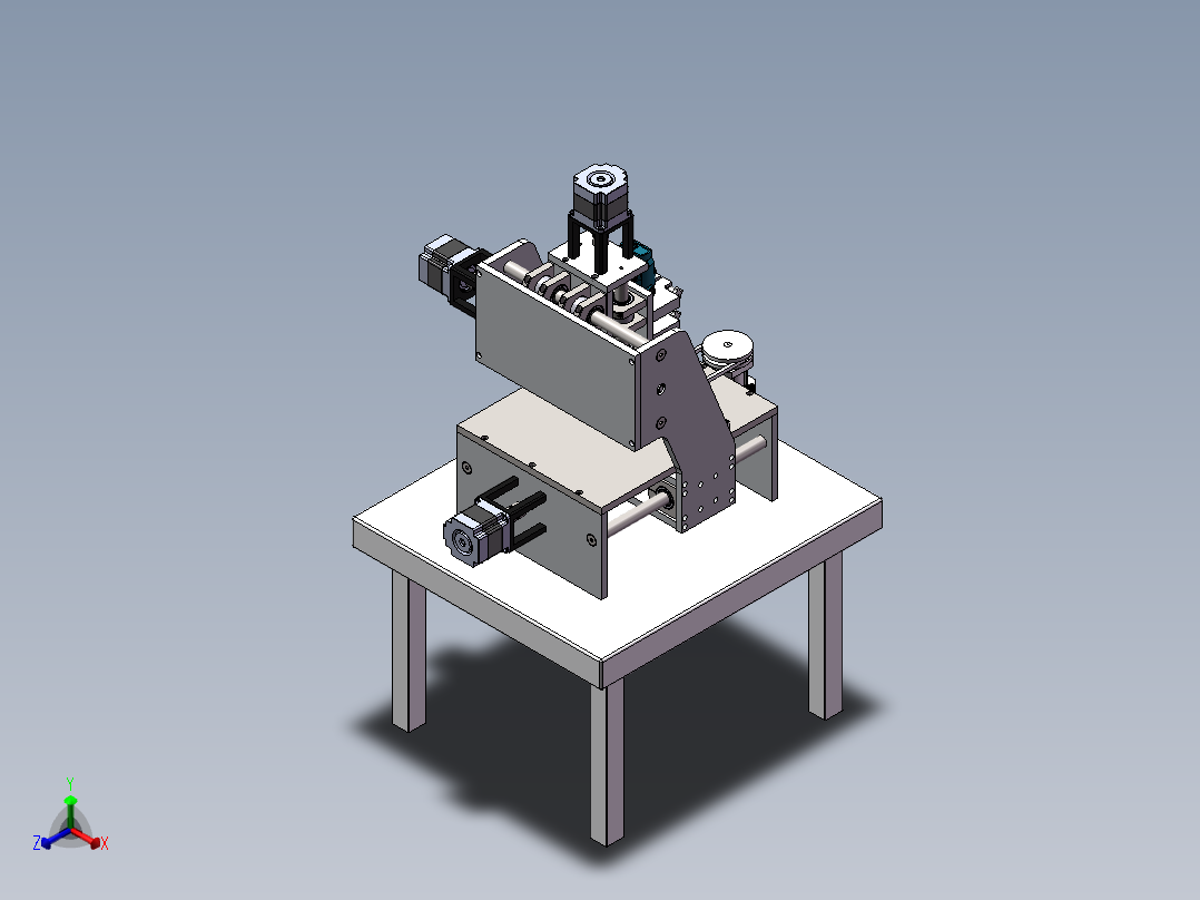 法兰内孔铣床sw18正等轴测图