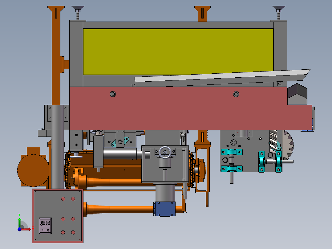 自动唰涂生产线设备sw17可编辑前视图