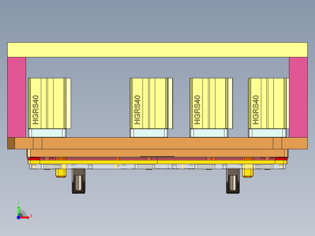 X521-C笔记本CNC工装夹具三维模型-CNC2-191125前视图