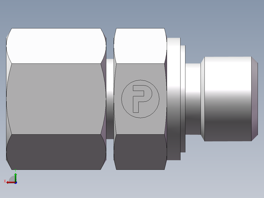 直通管螺纹组合接头、2BC-04-16WD后视图