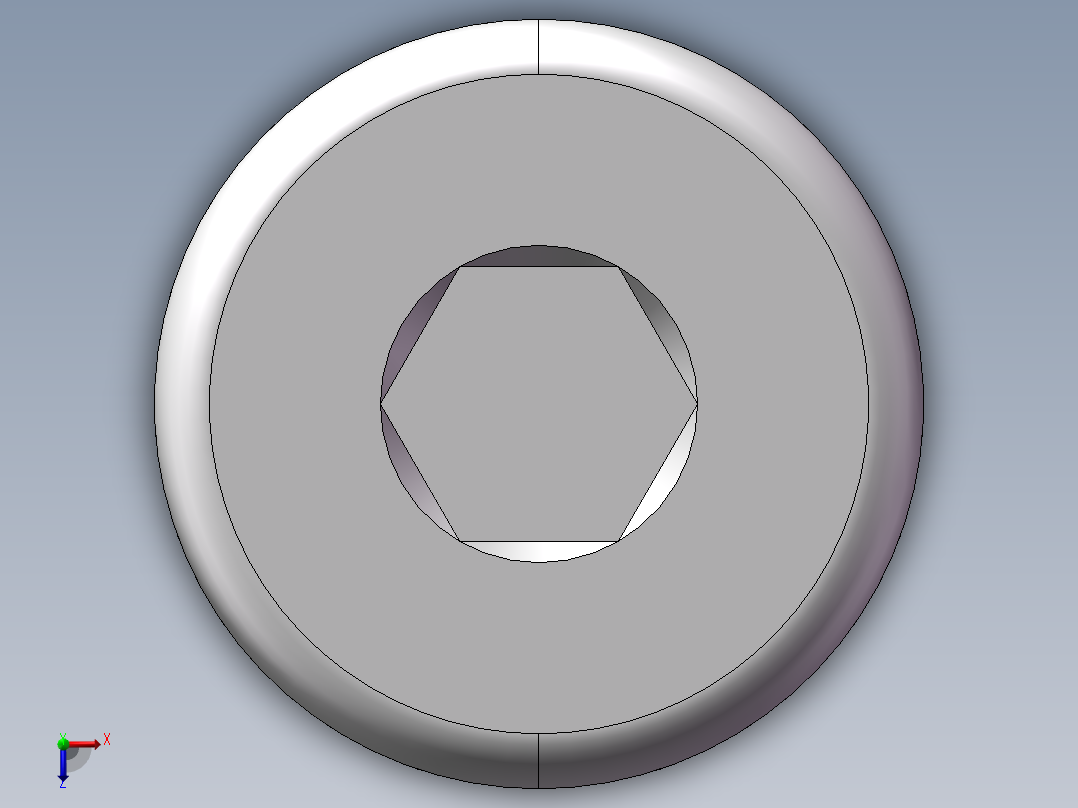 堵头 4BN 内六角螺堵、4BN-02WD俯视图