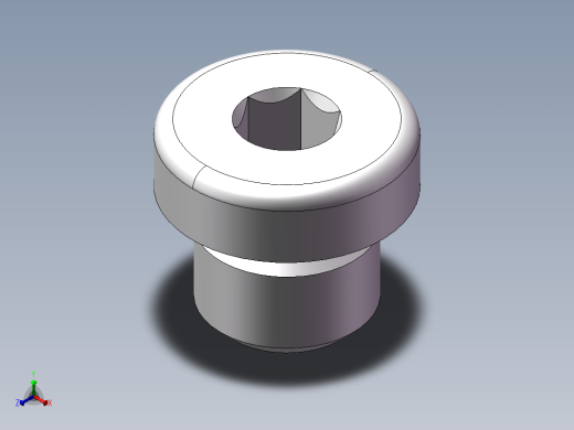 堵头 4BN 内六角螺堵、4BN-02WD正等轴测缩略图