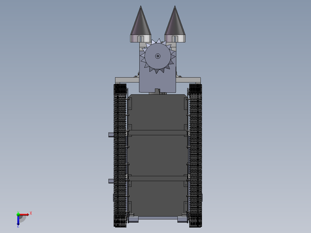 履带自行走韭菜收割打捆机俯视图