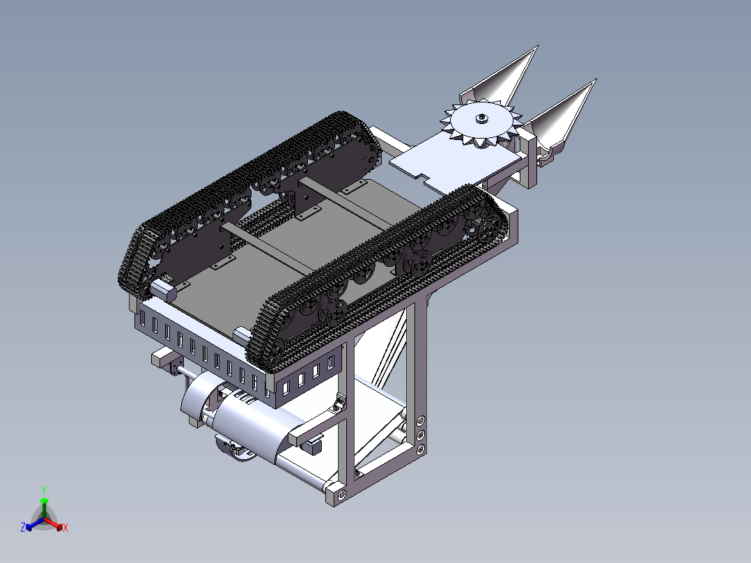履带自行走韭菜收割打捆机正等轴测图