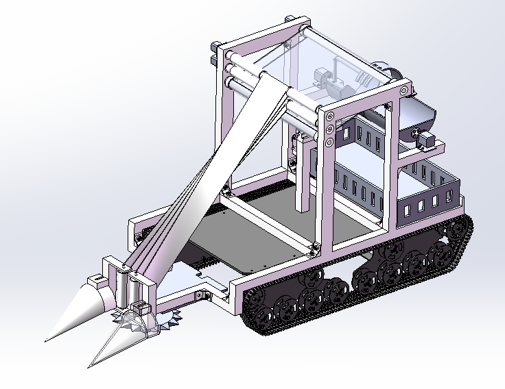 履带自行走韭菜收割打捆机