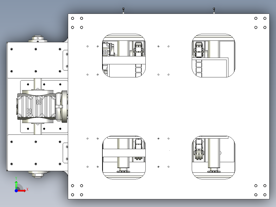 物流仓储-升降机前视图