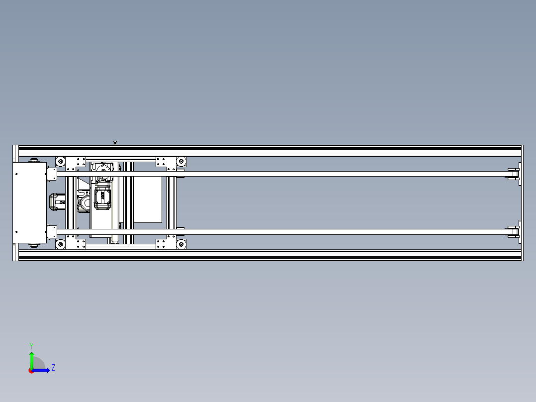 物流仓储-升降机左视图