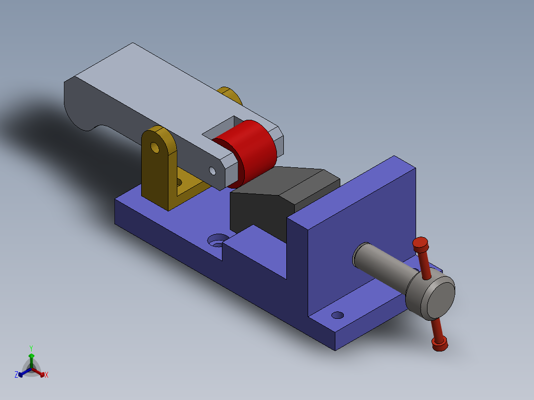 台钳 (1)正等轴测图
