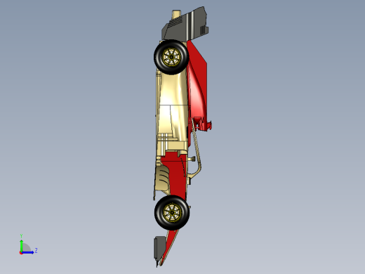 F1 汽车 CAD 概念左视缩略图