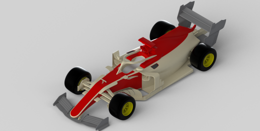 F1 汽车 CAD 概念缩略图