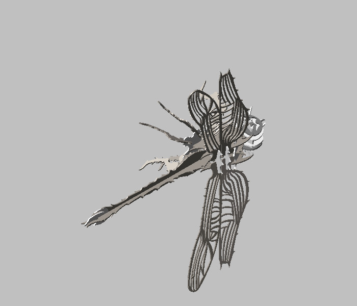 蜻蜓钣金拼图 3D模型SolidWorks三维设计图