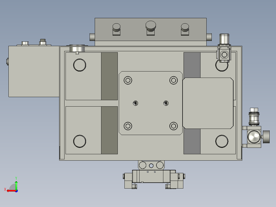 新型节能环保的油压机后视图