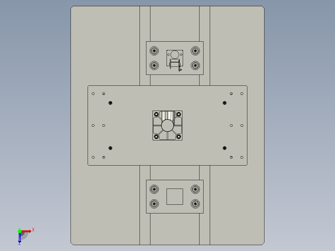 磁轭冲床(LY)A俯视图