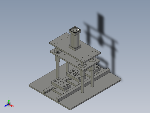 磁轭冲床(LY)A正等轴测缩略图