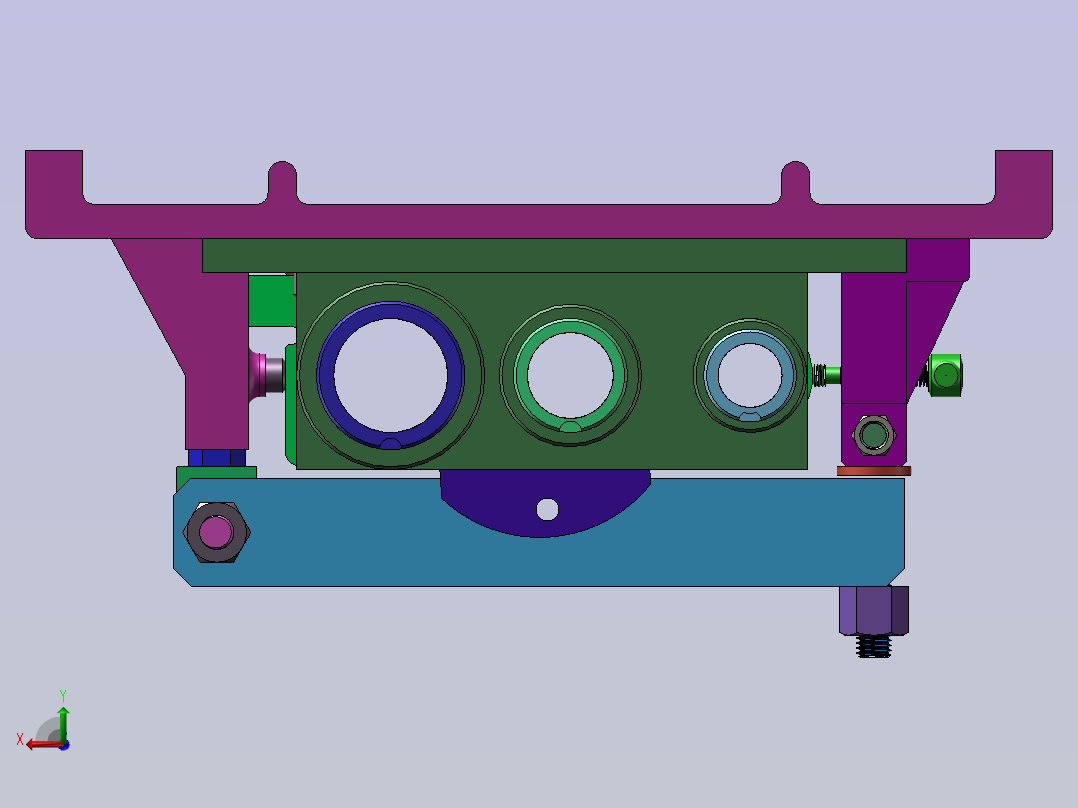 ca6140机床后托架（831001）工艺及镗三杠孔夹具设计【含三维solidworks】后视图