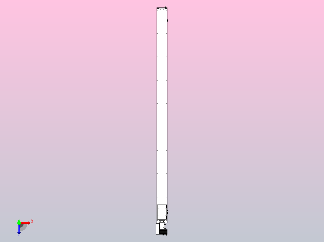 SCM14-2450-L滚珠花健、支撑座、滚珠丝杠、交叉导轨、直线模组俯视图