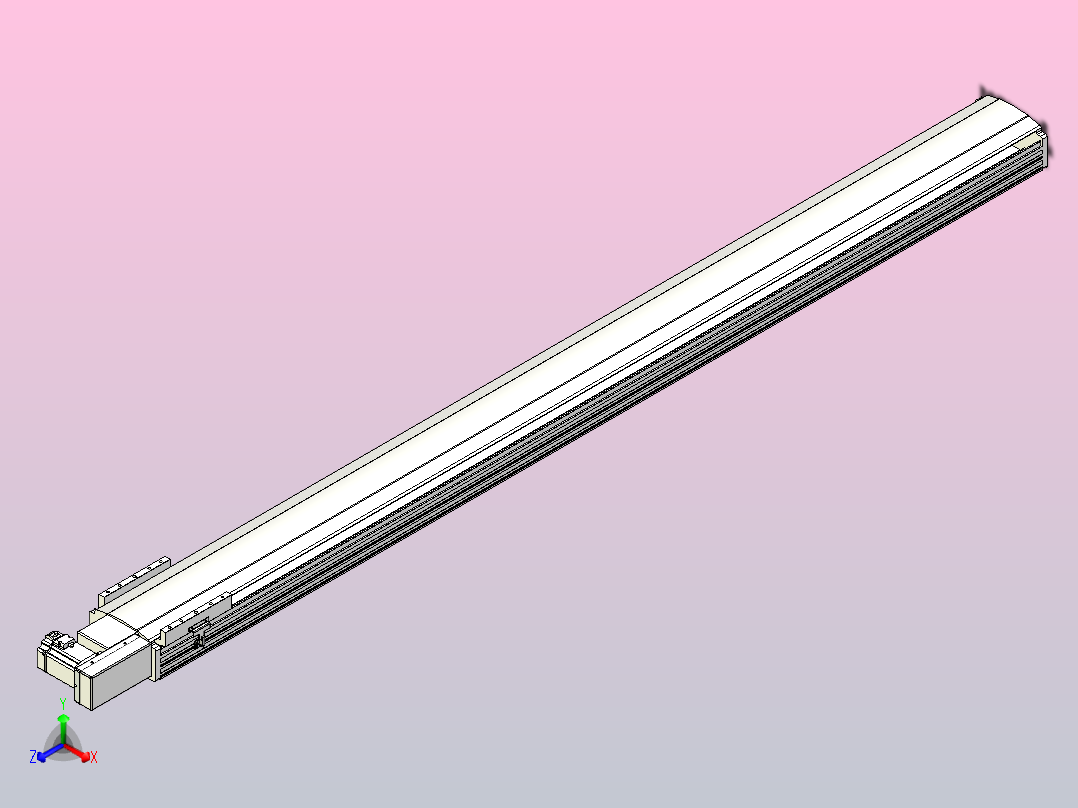 皮带直线轴半封闭可选导轨TPA-HNB-202D-140-L2350-MR-C-P75-N3主视图