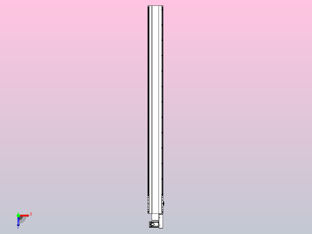 皮带直线轴半封闭可选导轨TPA-HNB-202D-140-L2350-MR-C-P75-N3俯视图