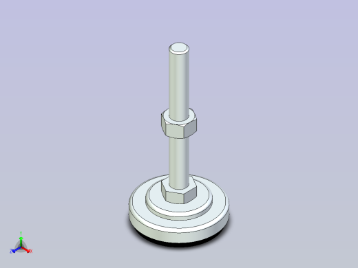 脚轮脚杯3D  WAK02-D60-M12-L100.x_t正等轴测缩略图