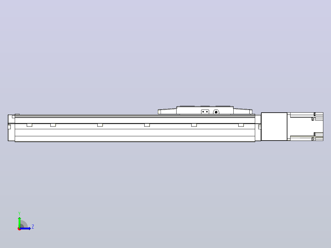 滚珠丝杠直线轴内置导轨TPA-GCR-120-1610C-L300-M-M40-N3左视图