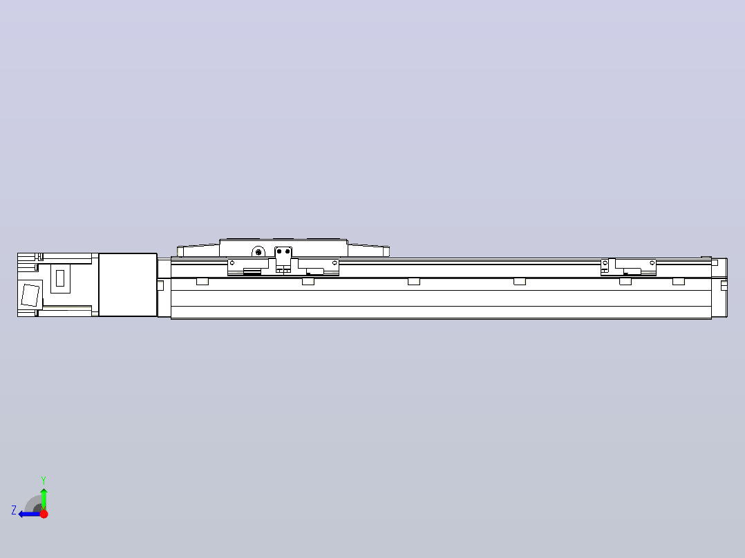 滚珠丝杠直线轴内置导轨TPA-GCR-120-1610C-L300-M-M40-N3右视图