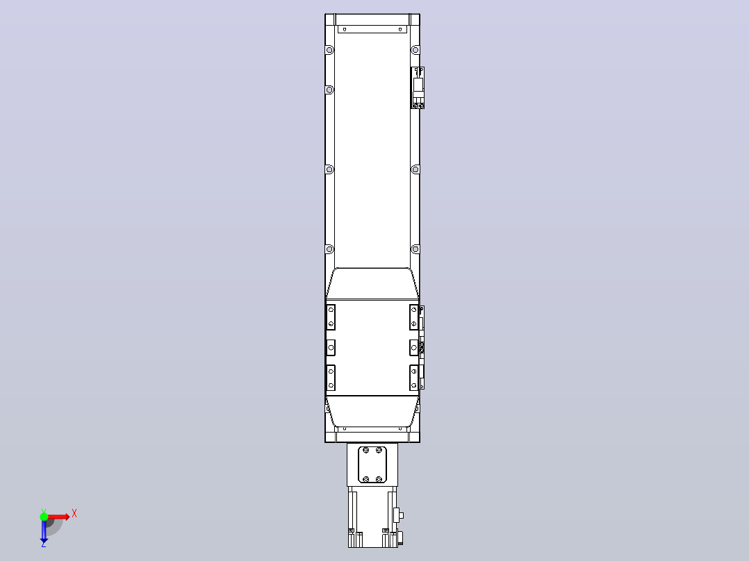滚珠丝杠直线轴内置导轨TPA-GCR-120-1610C-L300-M-M40-N3俯视图
