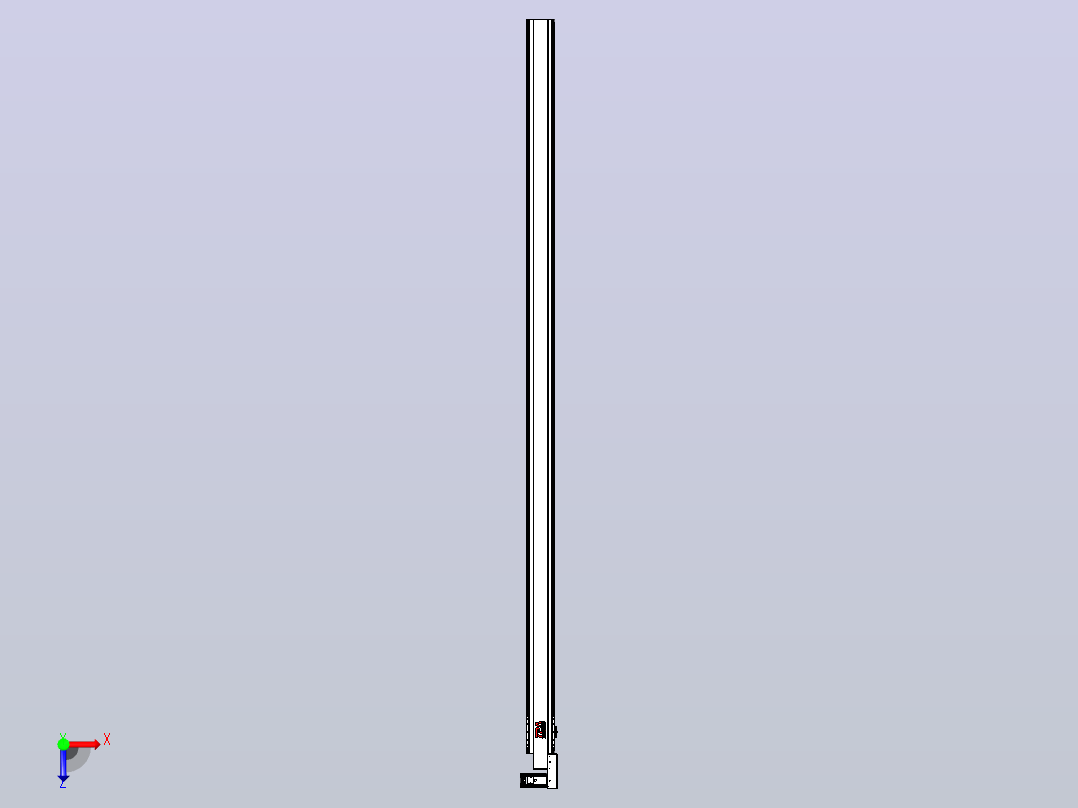 皮带直线轴半封闭可选导轨TPA-HNB-120D-110-L2900-MR-Y-P40-N3俯视图