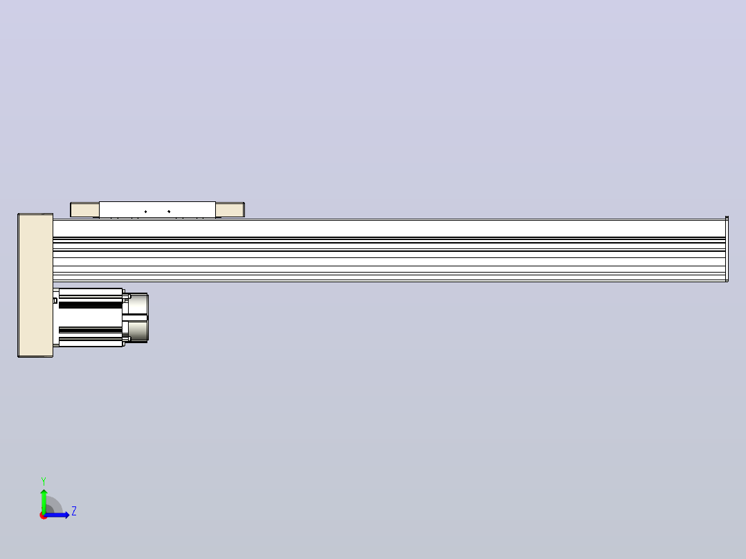 滚珠丝杠直线轴带导轨全封闭TPA-HCR-220D-3210C-L800-MP-Y-P1K-N3左视图