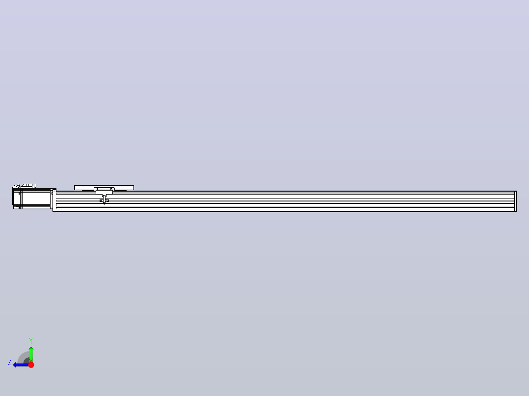 滚珠丝杠直线轴带导轨全封闭TPA-HCR-120D-1610C-L1100-M-C-P40-N3右视图