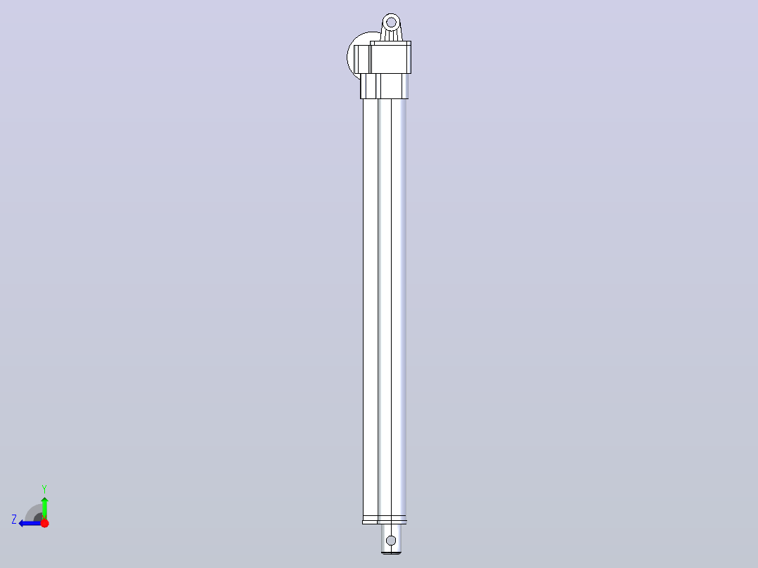 6000N电动推杆（ZJWSN-L1)[ZJWSN-L1-S500]右视图