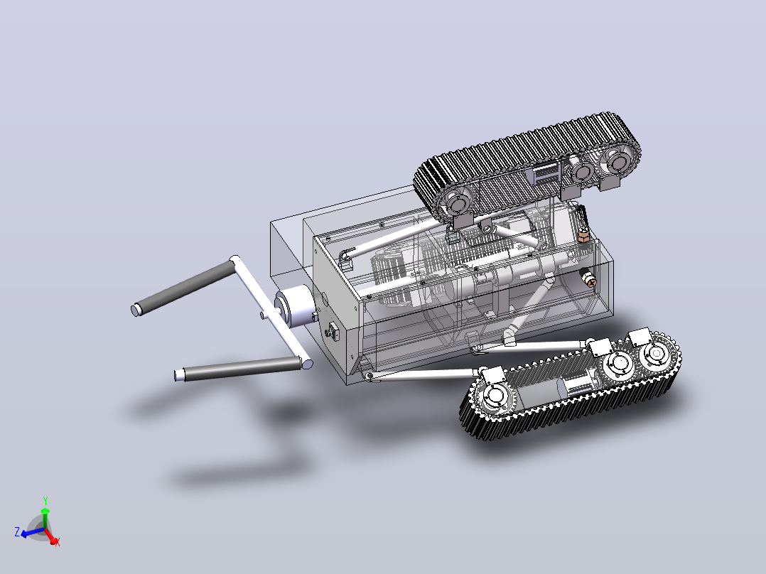 管内喷涂机器sw+cad+说明书主视图