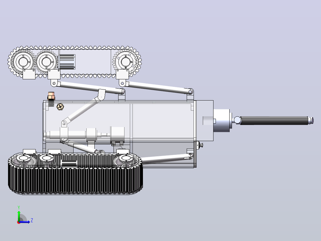 管内喷涂机器sw+cad+说明书左视图