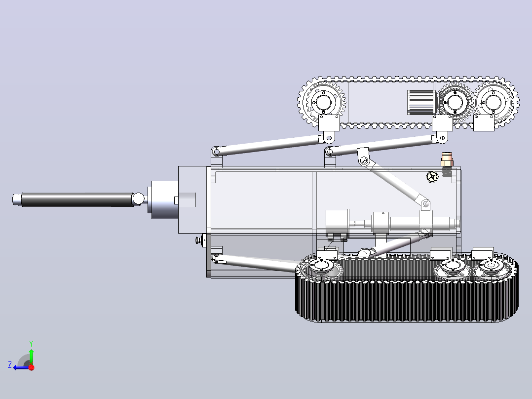 管内喷涂机器sw+cad+说明书右视图