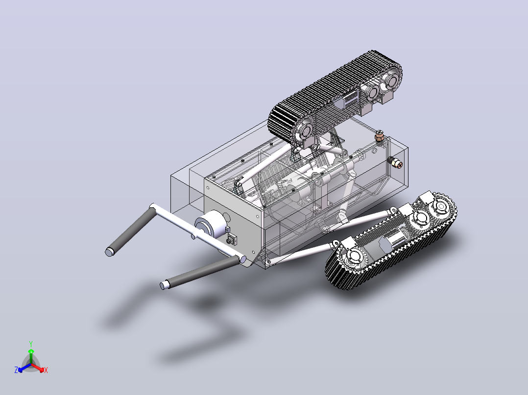 管内喷涂机器sw+cad+说明书正等轴测图